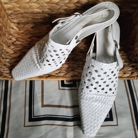 Romanelli Shoes - Woven Romanelli slingbacks